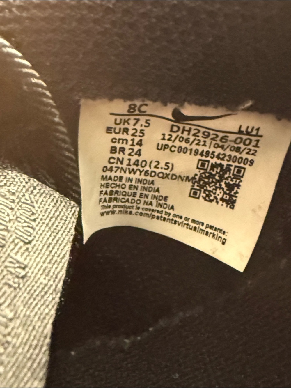 Nike Air Force 1 Toddler Kid Size 8c Black Low sneakers - Picture 6 of 6